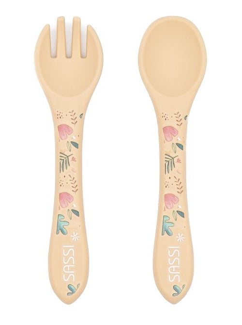 Fourchette et cuillère pour bébé en silicone | sassi junior - Kiabi