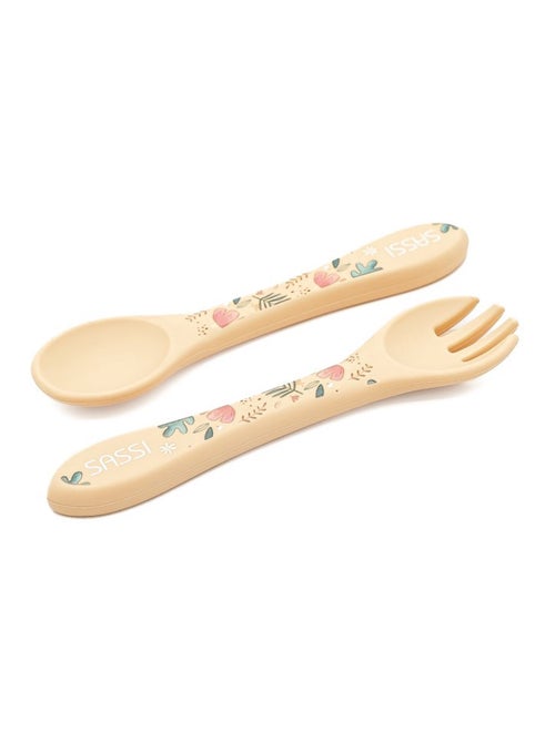 Fourchette et cuillère pour bébé en silicone | sassi junior - Kiabi