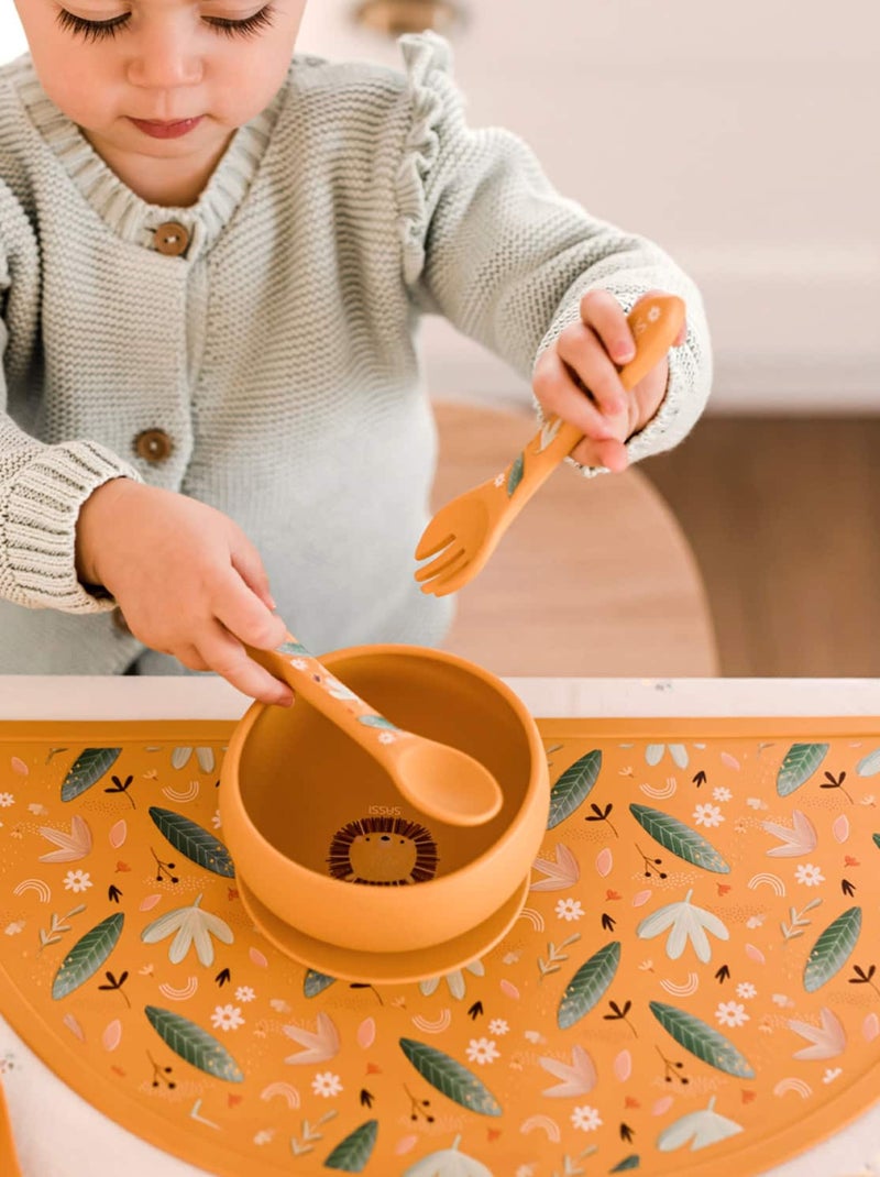 Fourchette et cuillère pour bébé en silicone | sassi junior Laranja - Kiabi