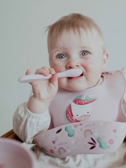 Fourchette et cuillère pour bébé en silicone | sassi junior - Kiabi