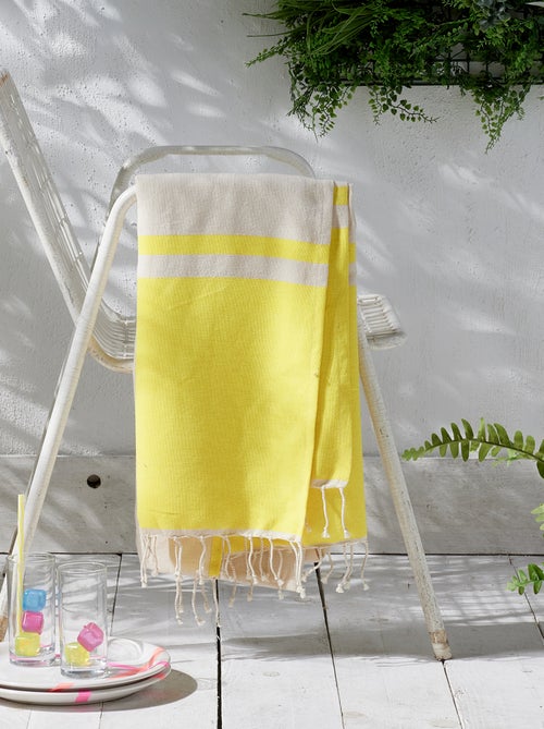 Fouta com franjas (100x190 cm) - Kiabi