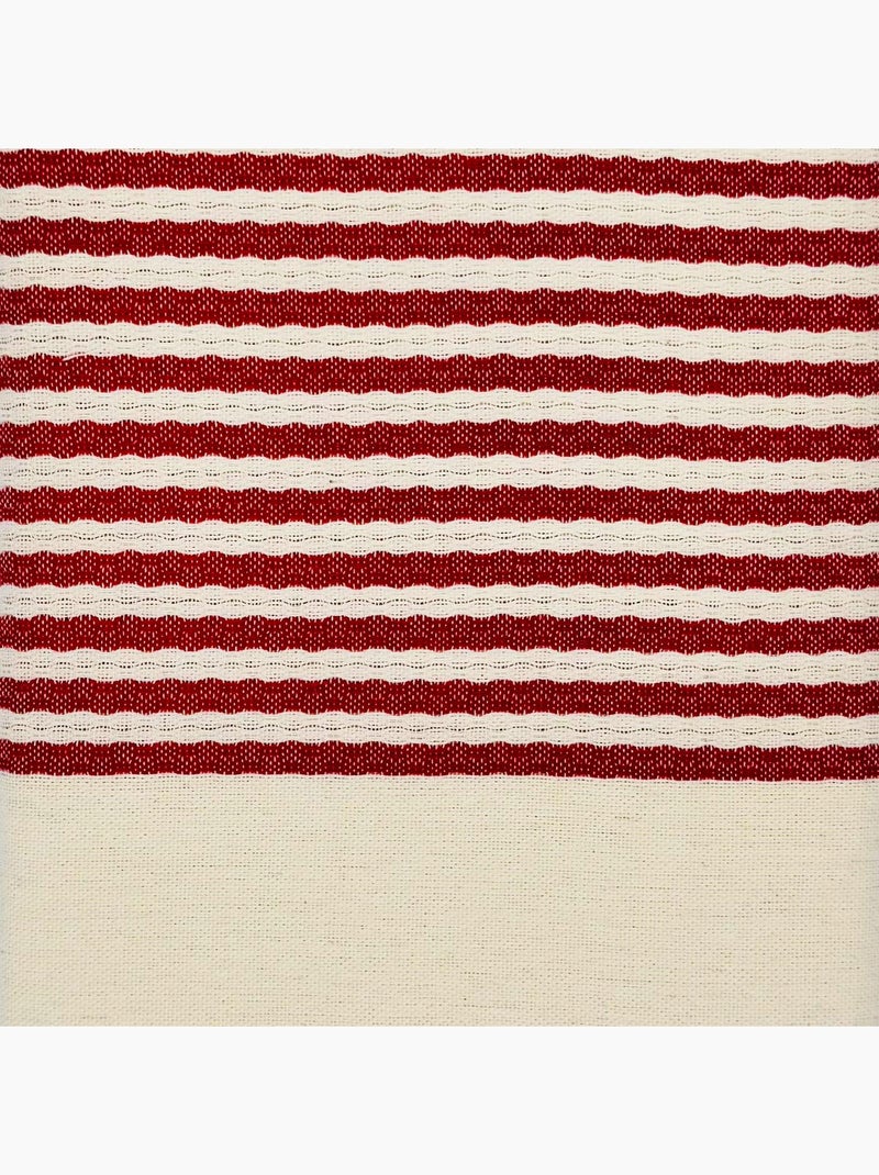 Fouta em algodão reciclado | reva Vermelho - Kiabi