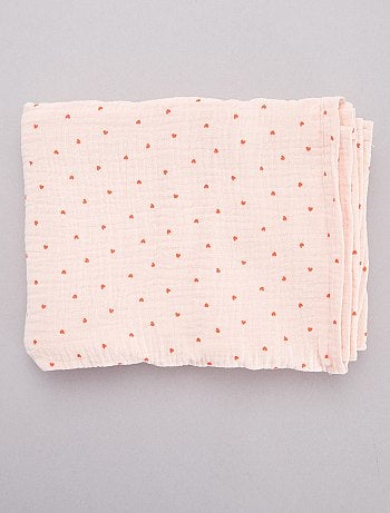 Fralda com estampado 'corações' - Kiabi