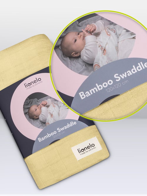 Fralda de bebé de bambu 120 x 120 cm – LIONELO – 100% algodão – Hipoalergénica - Kiabi Fralda de bebé de bambu 120 x 120 cm – LIONELO – 100% algodão – Hipoalergénica - Kiabi