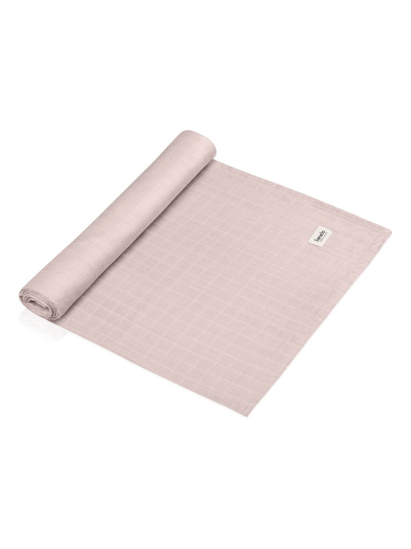 Fralda de bebé de bambu 120 x 120 cm – LIONELO – 100% algodão – Hipoalergénica Bege - Kiabi