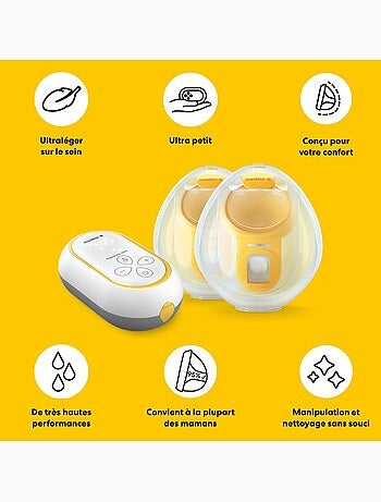 Freestyle mini mãos-livres medela - bomba tira leite eléctrica portátil única de 24 mm - fácil de