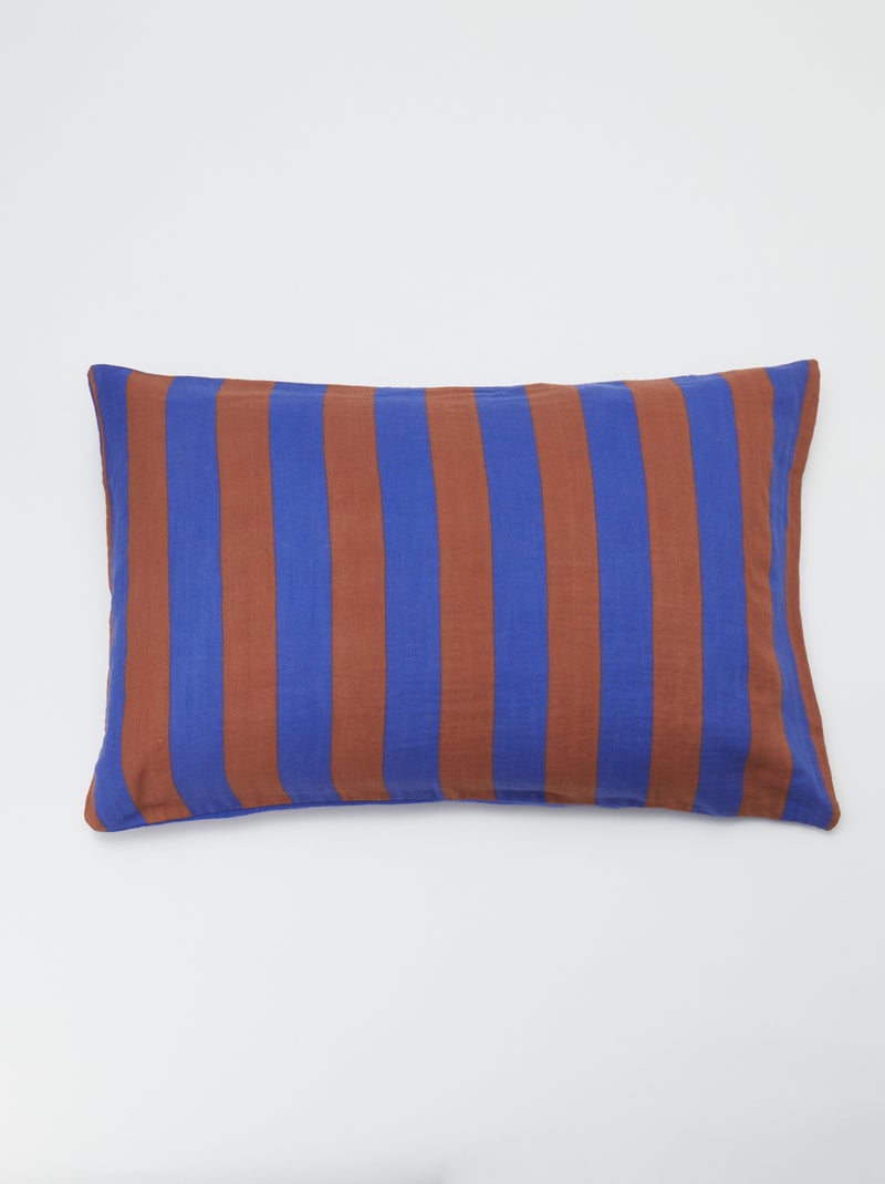 Fronha (50x70 cm) às riscas - Kiabi Home AZUL - Kiabi