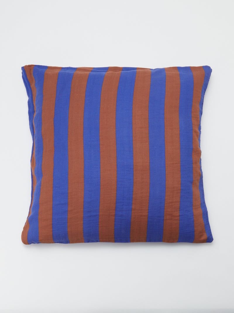Fronha (63x63 cm) às riscas - Kiabi Home AZUL - Kiabi
