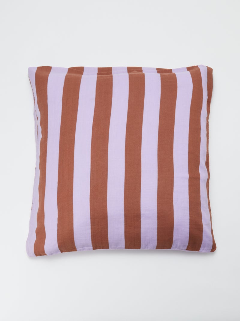 Fronha (63x63 cm) às riscas - Kiabi Home VIOLETA - Kiabi