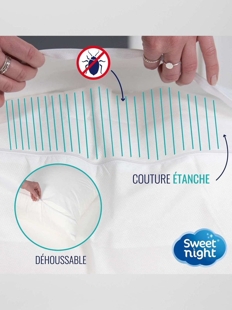 Fronha anti percevejo de cama Branco - Kiabi