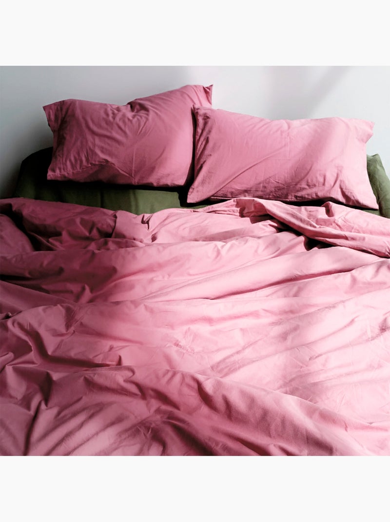 Fronha de almofada Basic "Happyfriday" Magenta - Kiabi