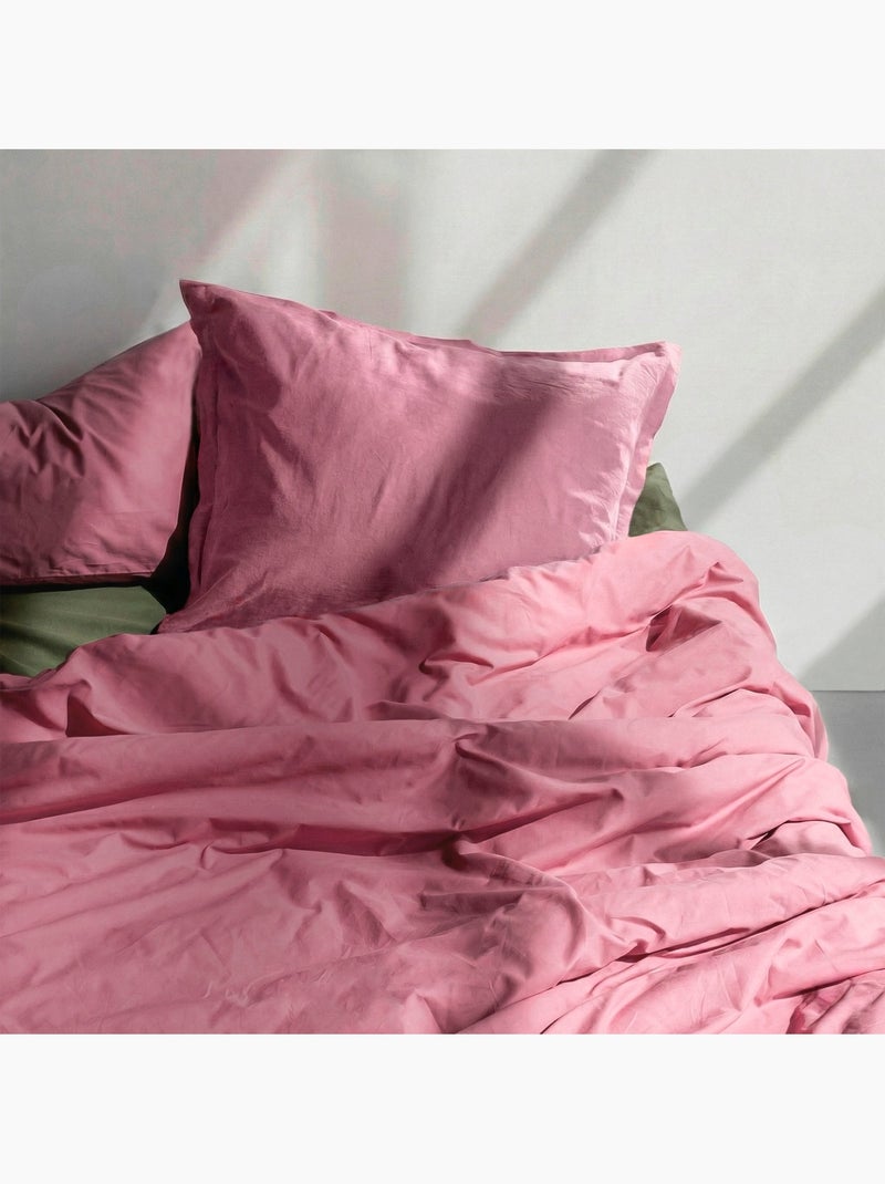 Fronha de almofada Basic "Happyfriday" Magenta - Kiabi