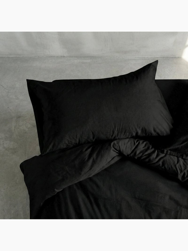 Fronha de almofada Basic "Happyfriday" Preto - Kiabi