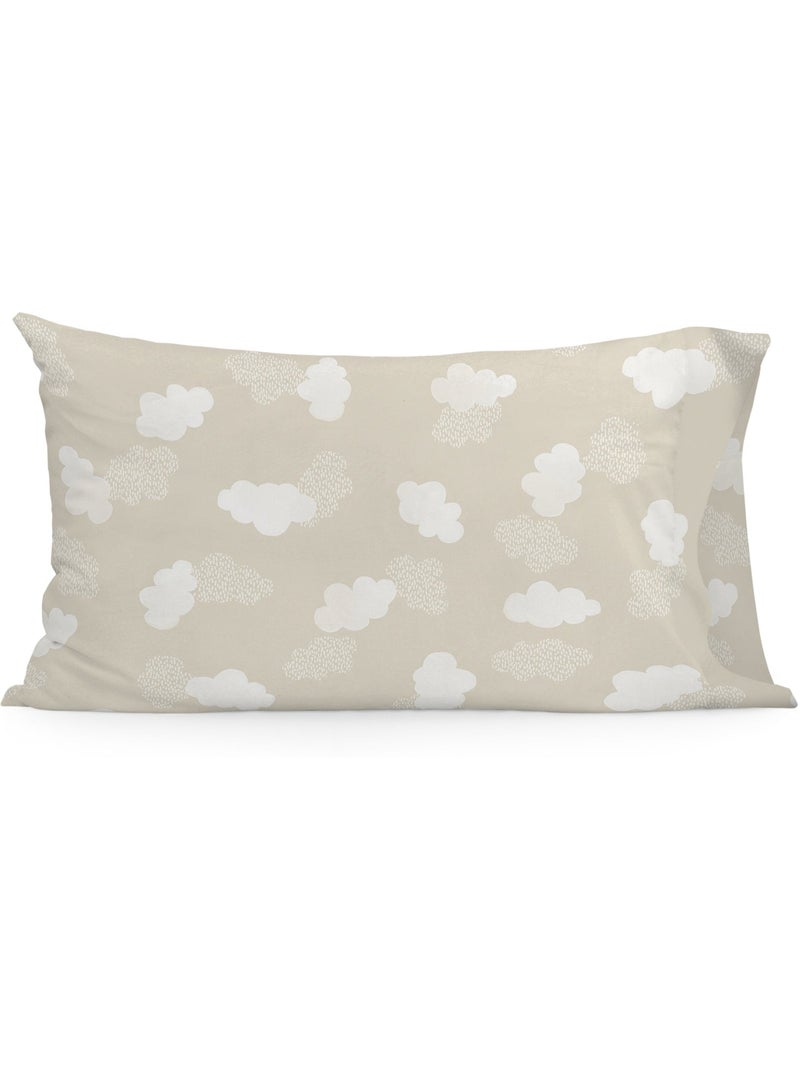 Fronha de almofada Clouds "Happyfriday" Bege - Kiabi
