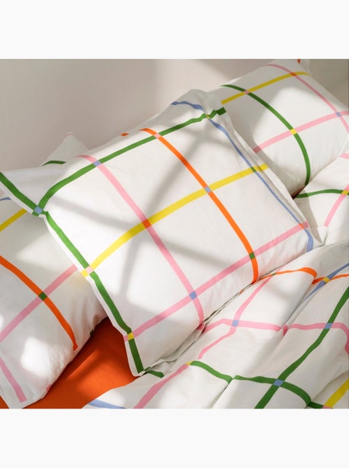 Fronha de almofada Color lines "Happyfriday" - Kiabi