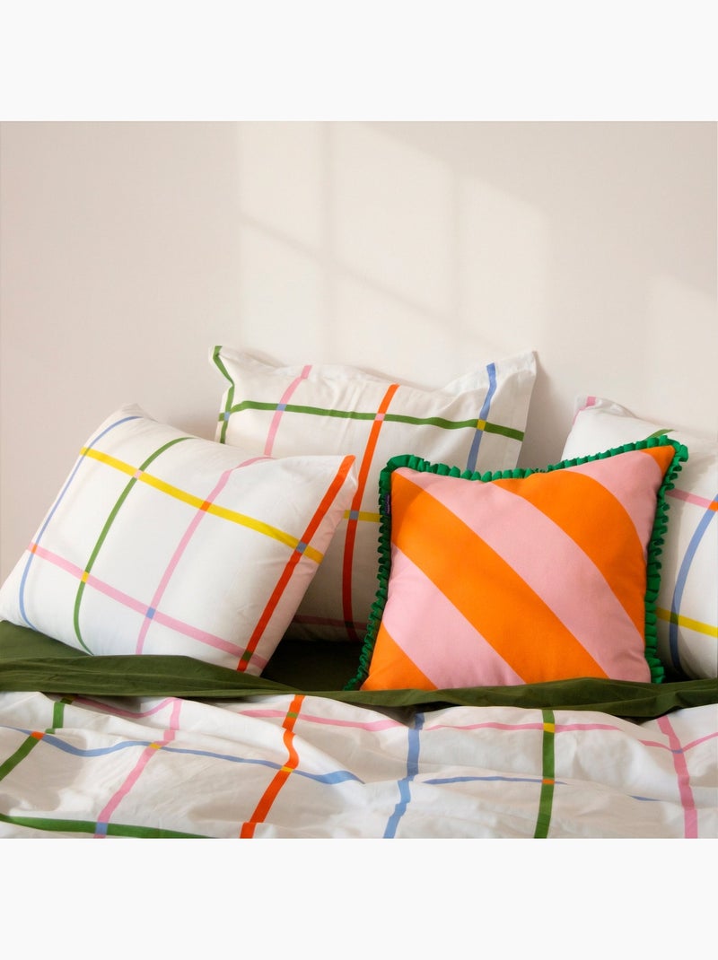 Fronha de almofada Color lines "Happyfriday" Multicolorido - Kiabi