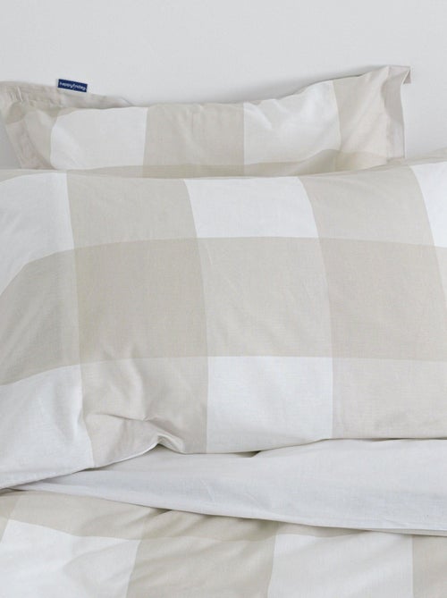 Fronha de almofada Gingham "Happyfriday" - Kiabi