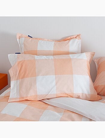 Fronha de almofada gingham "happyfriday