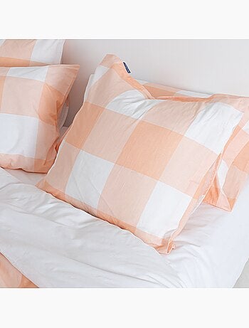Fronha de almofada gingham "happyfriday
