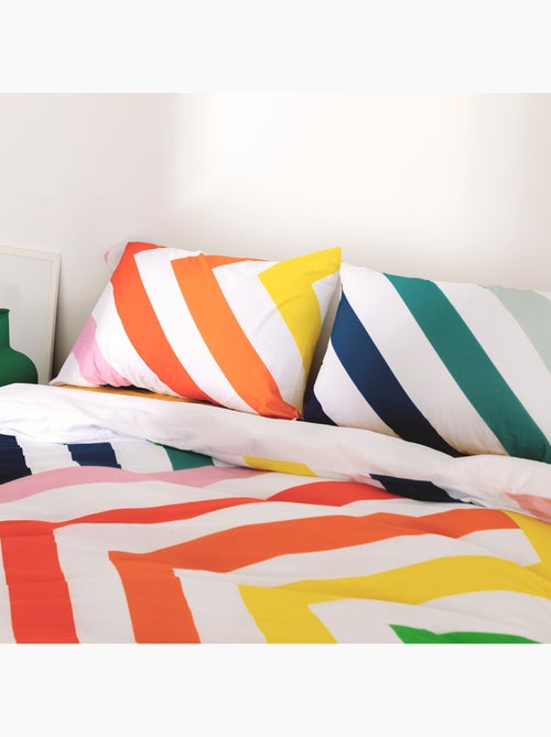 Fronha de almofada Happy stripes "Happyfriday" - Kiabi Fronha de almofada Happy stripes "Happyfriday" - Kiabi