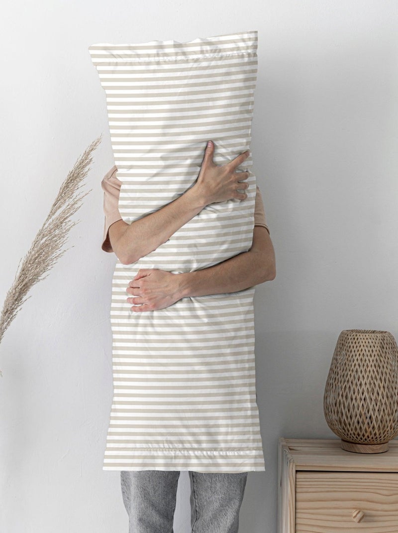 Fronha de almofada Layering "Happyfriday" Bege - Kiabi