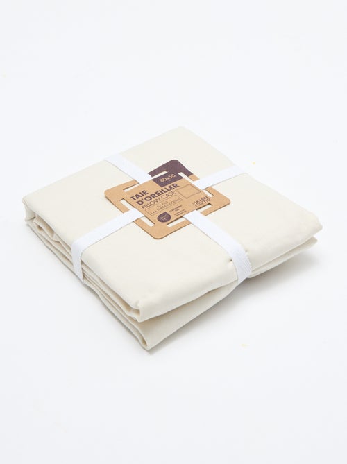 Fronha de almofada lisa - 50 x 80 cm aproximadamente - Kiabi