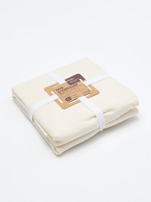 Fronha de almofada lisa - 50 x 80 cm aproximadamente - Kiabi