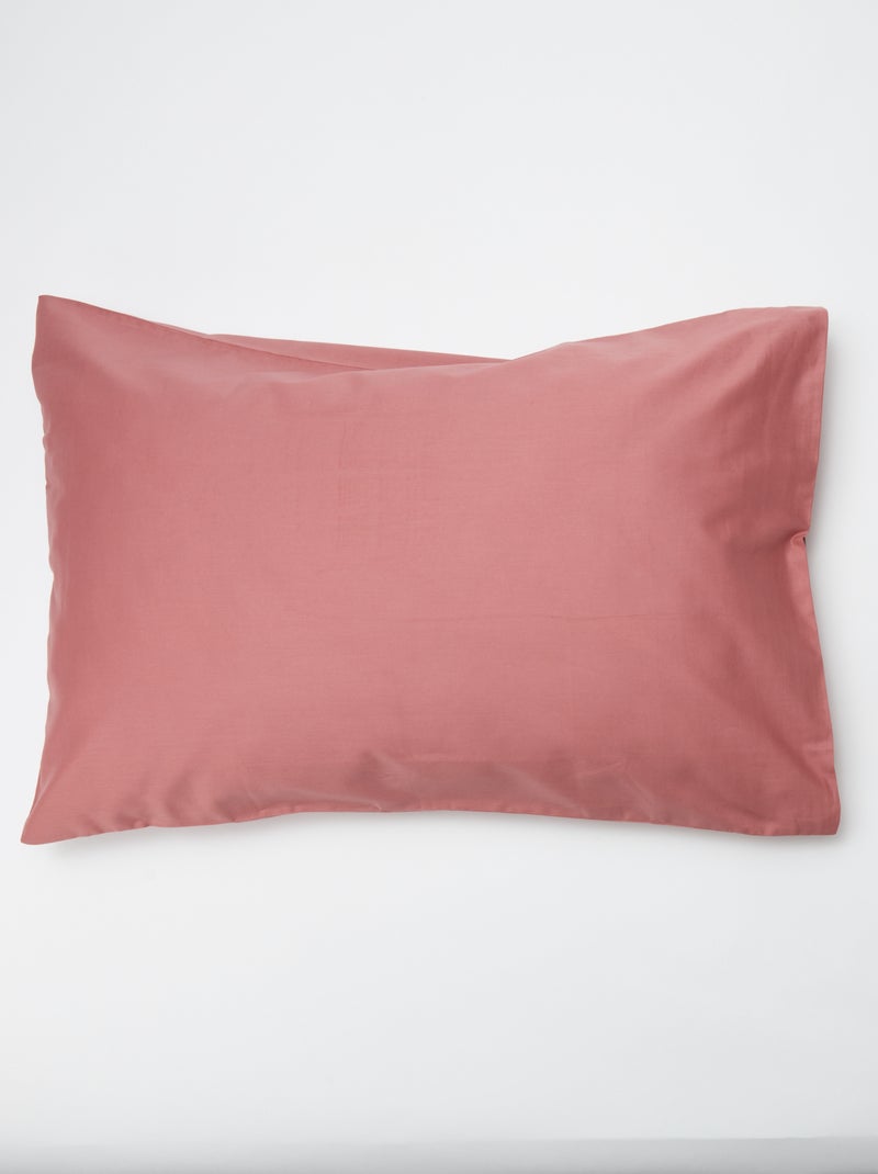 Fronha de almofada lisa - 50 x 80 cm aproximadamente Rosa - Kiabi