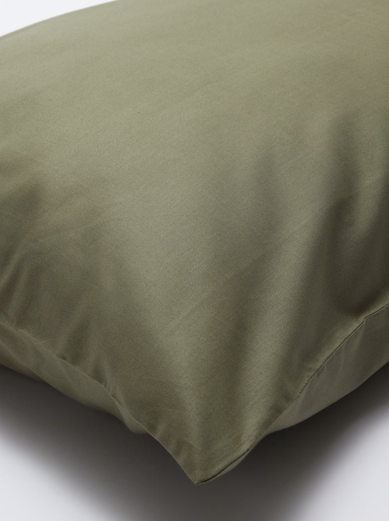 Fronha de almofada lisa - 50 x 80 cm aproximadamente Verde - Kiabi