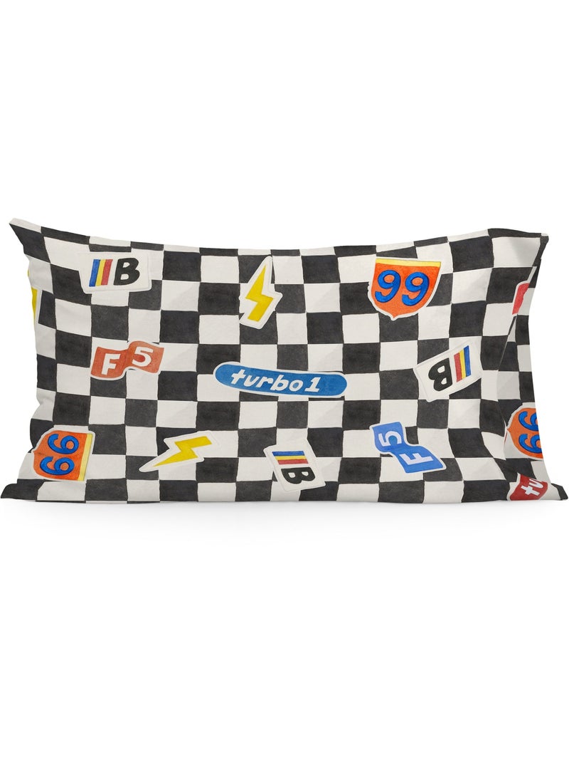 Fronha de almofada Racer "Happyfriday" Multicolorido - Kiabi