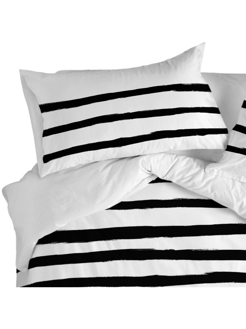 Fronha de almofada stripes "happyfriday" Multicolorido - Kiabi