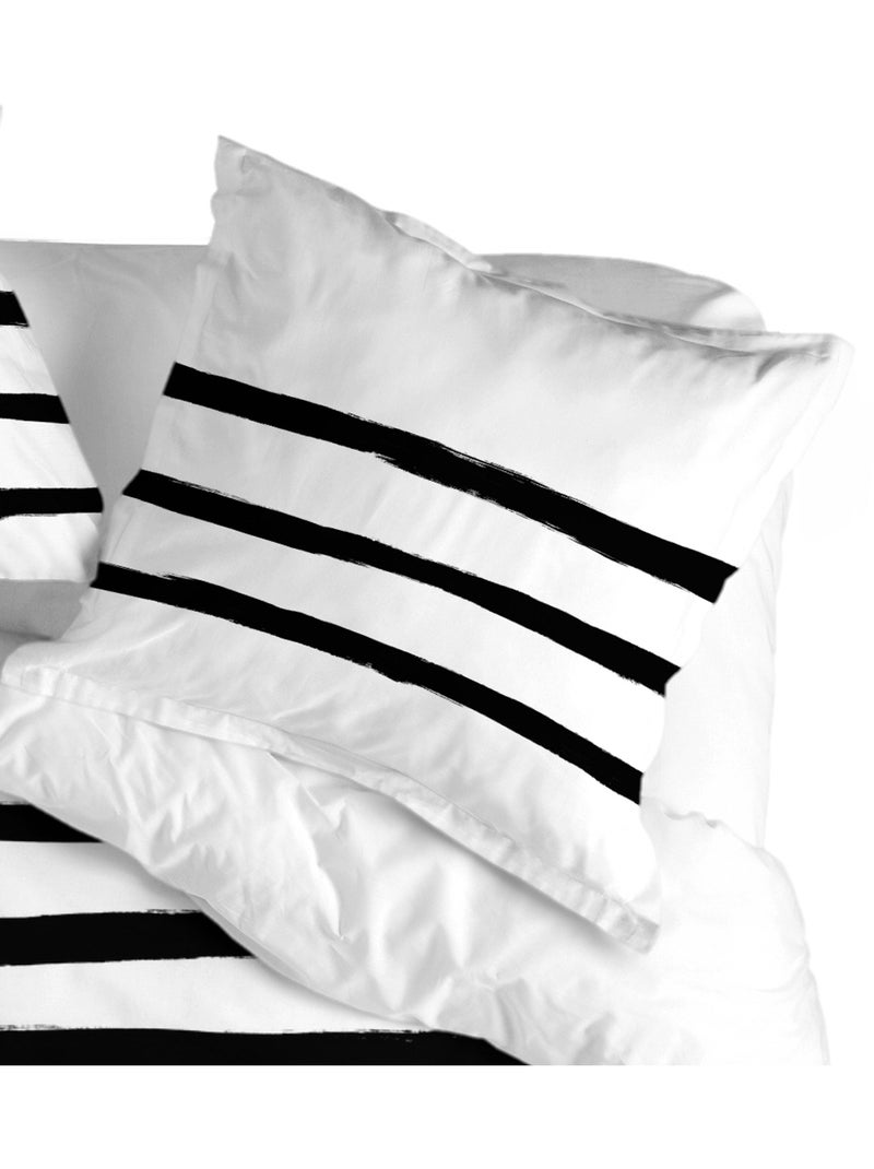 Fronha de almofada stripes "happyfriday" Multicolorido - Kiabi
