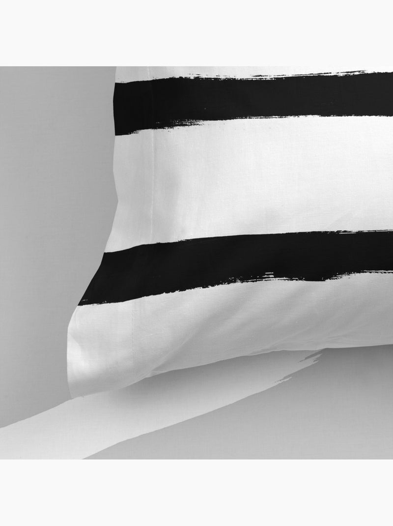 Fronha de almofada stripes "happyfriday" Multicolorido - Kiabi