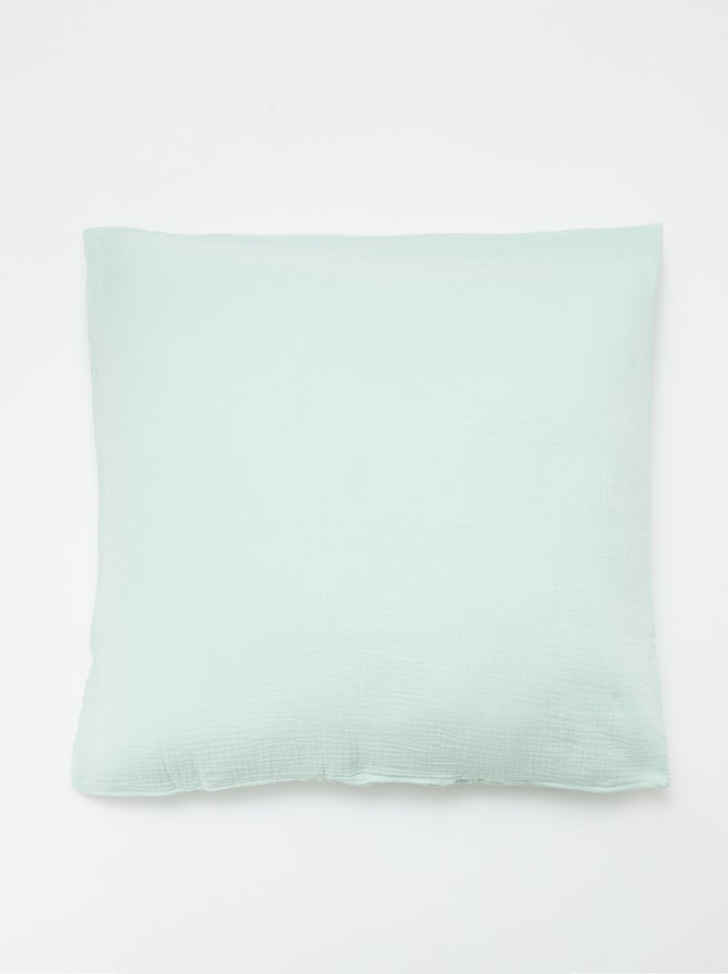 Fronha em gaze de algodão 50 X 70 ou 63 x 63 cm - Kiabi Home Azul - Kiabi