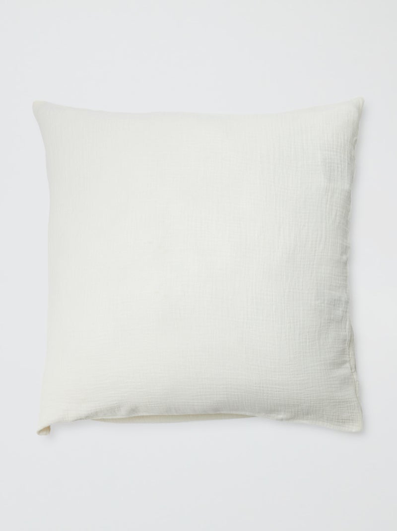 Fronha em gaze de algodão 50 X 70 ou 63 x 63 cm - Kiabi Home BRANCO - Kiabi