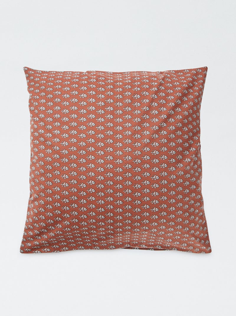 Fronha estampada (60 x 60 cm) - Kiabi Home Castanho - Kiabi