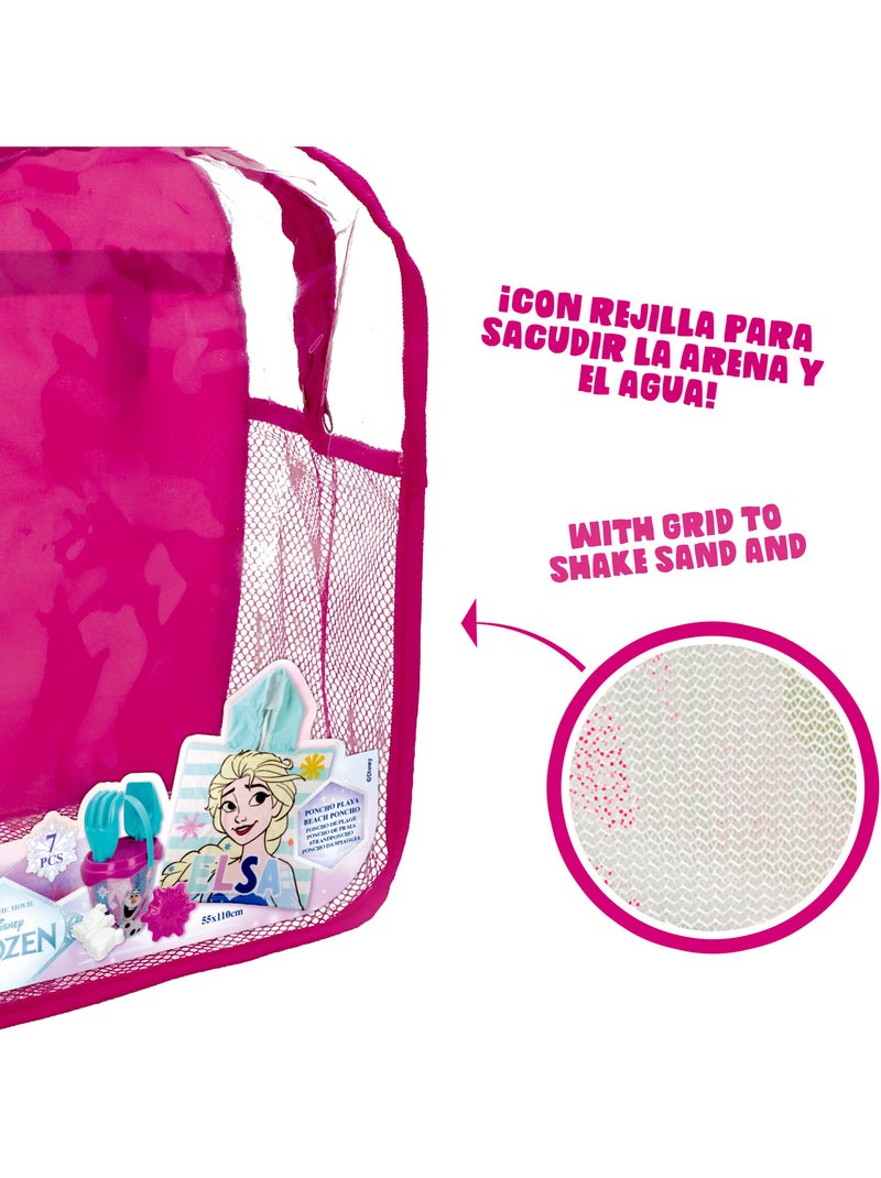 Frozen conjunto de balde de praia com acessórios, mochila e poncho N/D - Kiabi