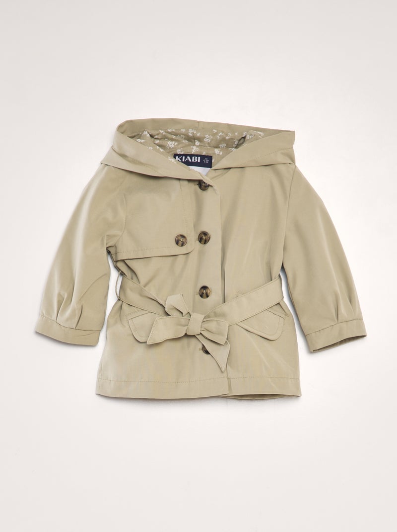 Gabardina com capuz VERDE - Kiabi
