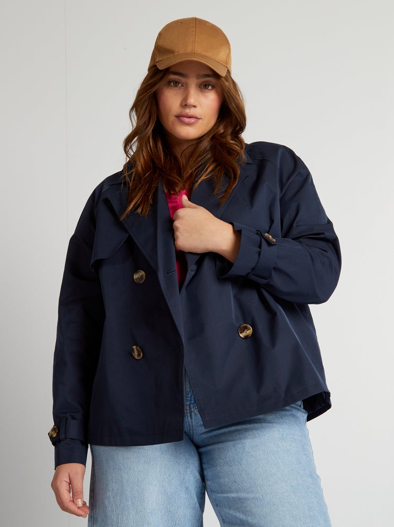 Gabardina curta AZUL - Kiabi