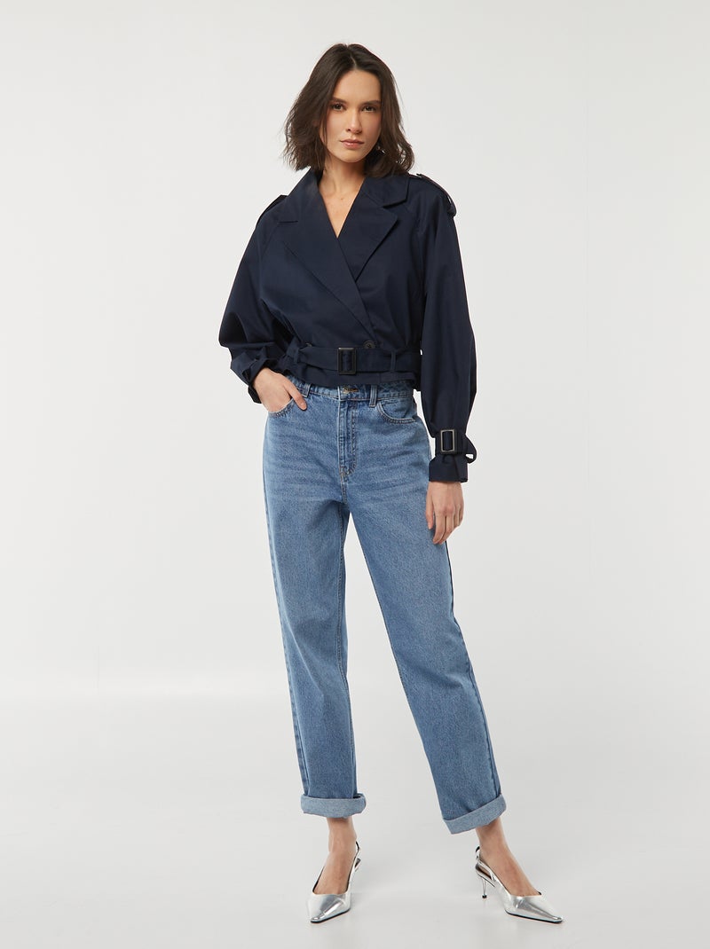 Gabardina curta AZUL - Kiabi