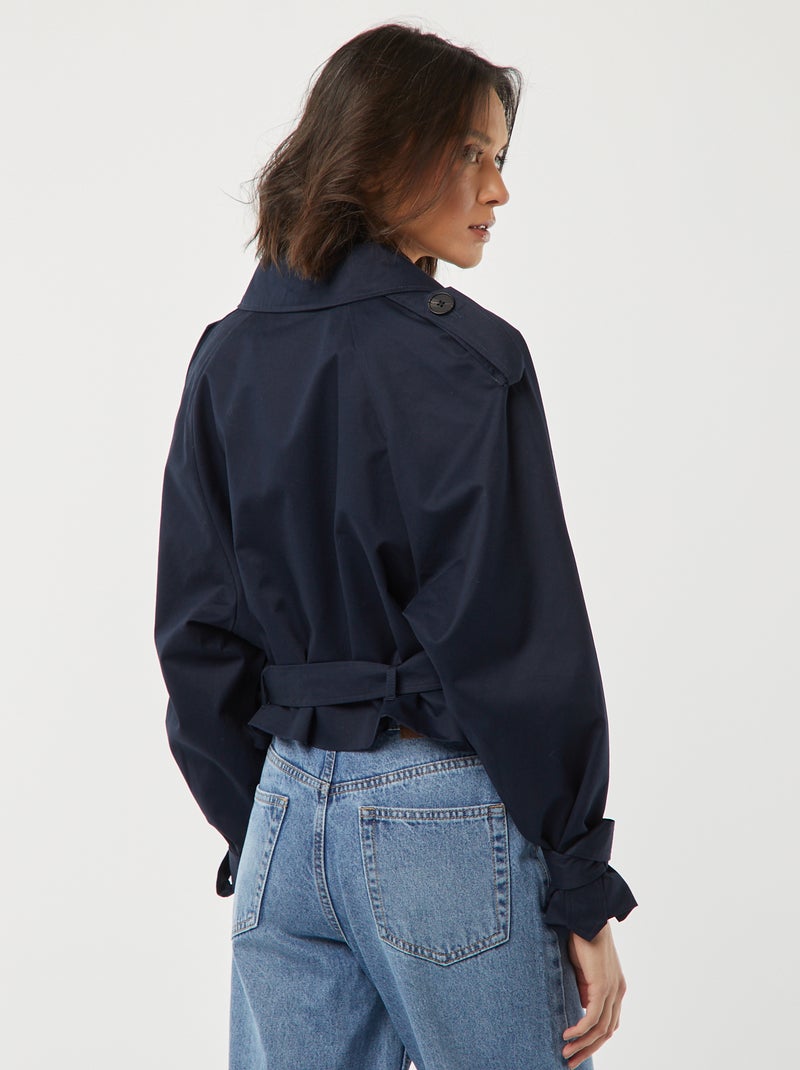 Gabardina curta AZUL - Kiabi