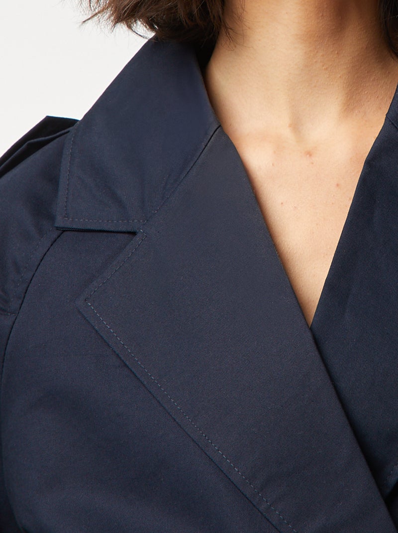 Gabardina curta AZUL - Kiabi