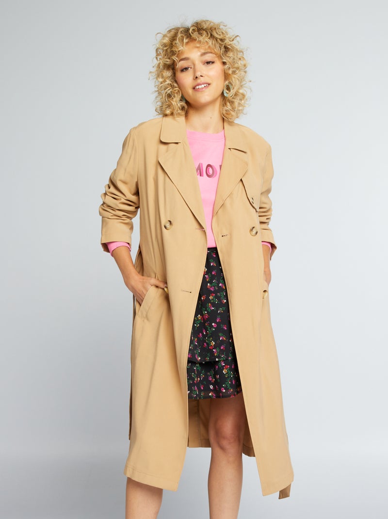 Gabardina fluida BEGE - Kiabi