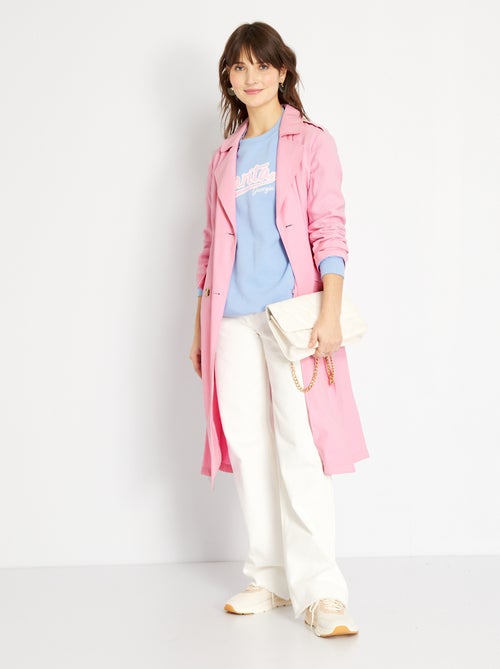 Gabardina fluida comprida - Kiabi