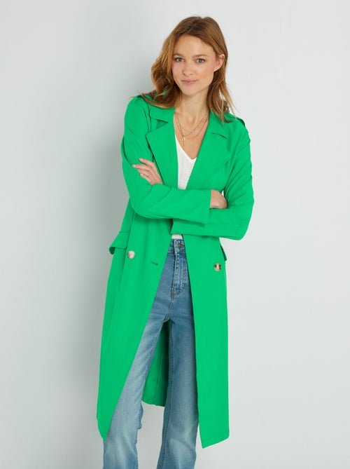 Gabardina fluida comprida - Kiabi