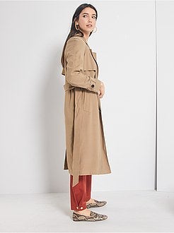 Gabardina fluida e comprida - Kiabi
