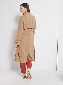 Gabardina fluida e comprida - Kiabi