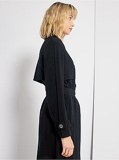 Gabardina fluida e comprida - Kiabi