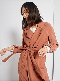 Gabardina fluida e comprida - Kiabi