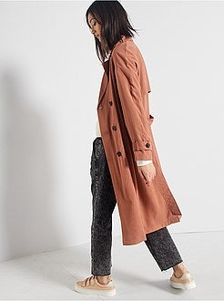 Gabardina fluida e comprida - Kiabi